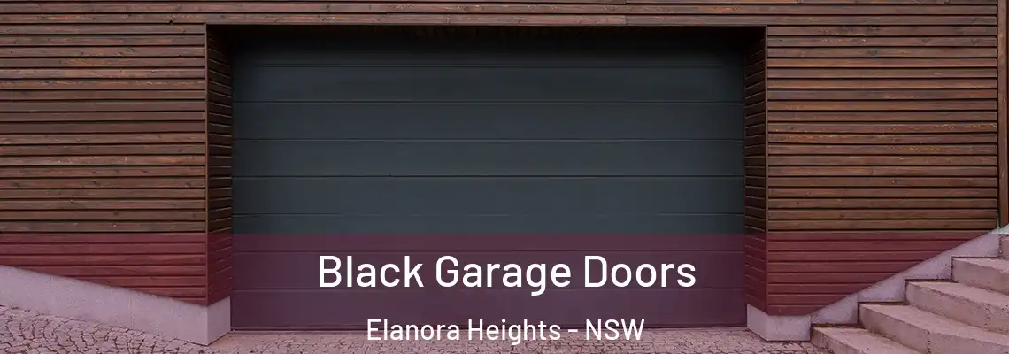 Black Garage Doors Elanora Heights - NSW