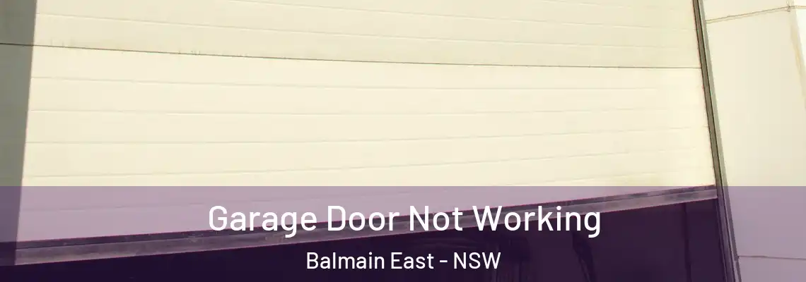 Garage Door Not Working Balmain East - NSW