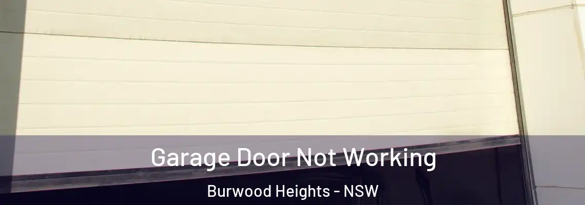 Garage Door Not Working Burwood Heights - NSW