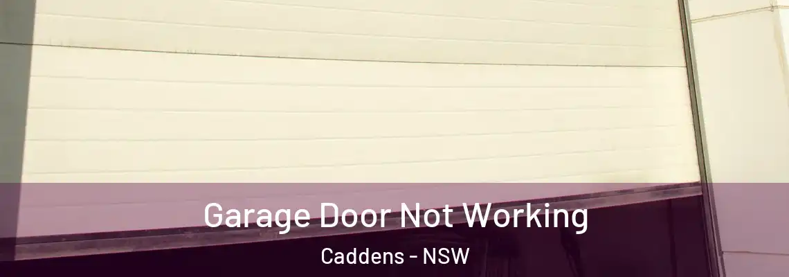Garage Door Not Working Caddens - NSW