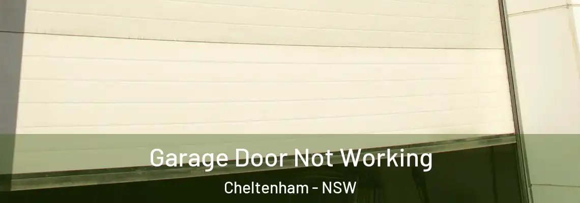 Garage Door Not Working Cheltenham - NSW