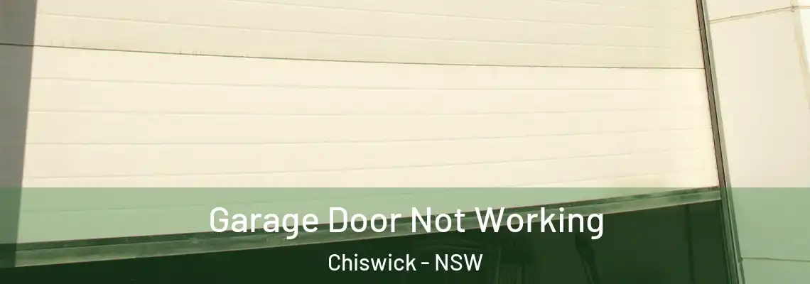 Garage Door Not Working Chiswick - NSW