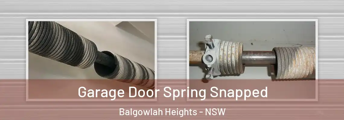 Garage Door Spring Snapped Balgowlah Heights - NSW