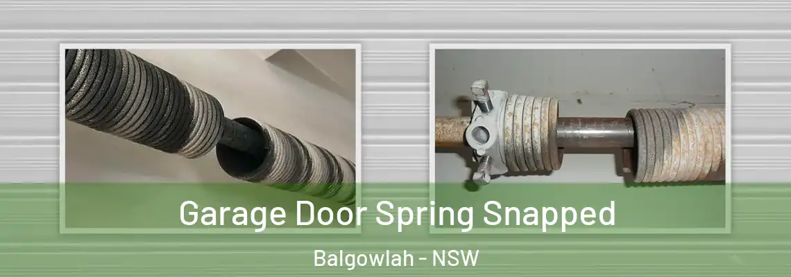 Garage Door Spring Snapped Balgowlah - NSW