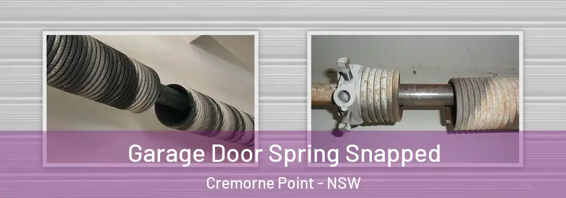 Garage Door Spring Snapped Cremorne Point - NSW