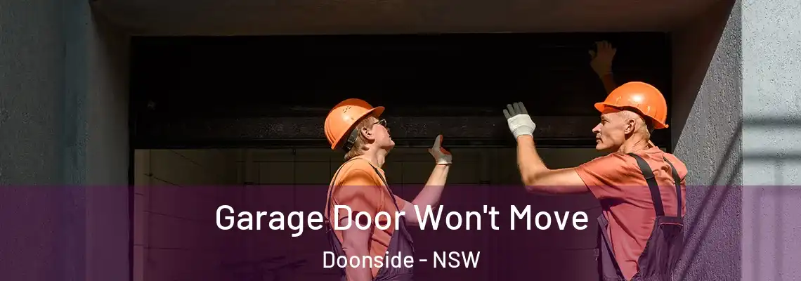 Garage Door Won't Move Doonside - NSW